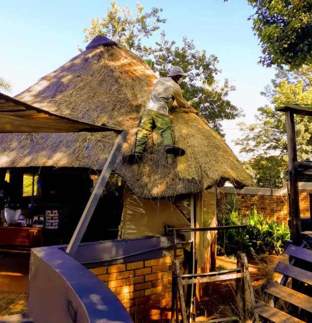 Thatch roof installation in East Rand by Rafiki Thatching